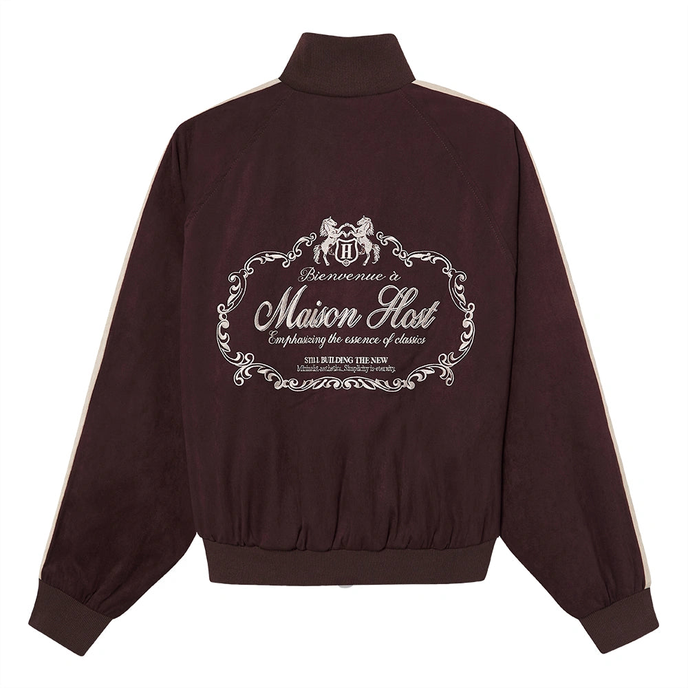 SUEDE TRACK JACKET BEAN