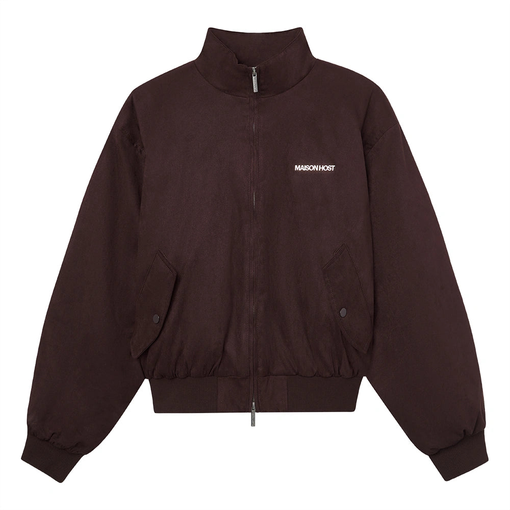 CAZADORA BOMBER DE ANTE MARRÓN