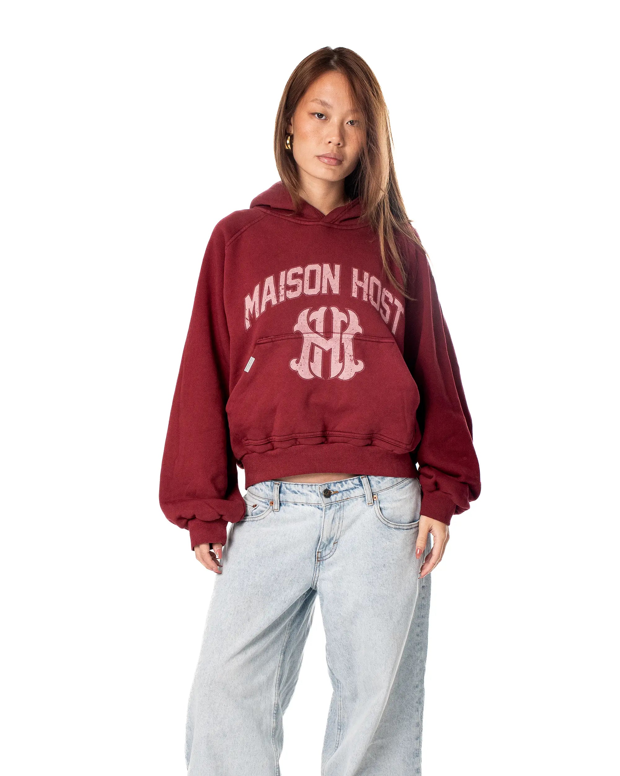 SUDADERA CON CAPUCHA ROJA TEÑIDA HOMERUN