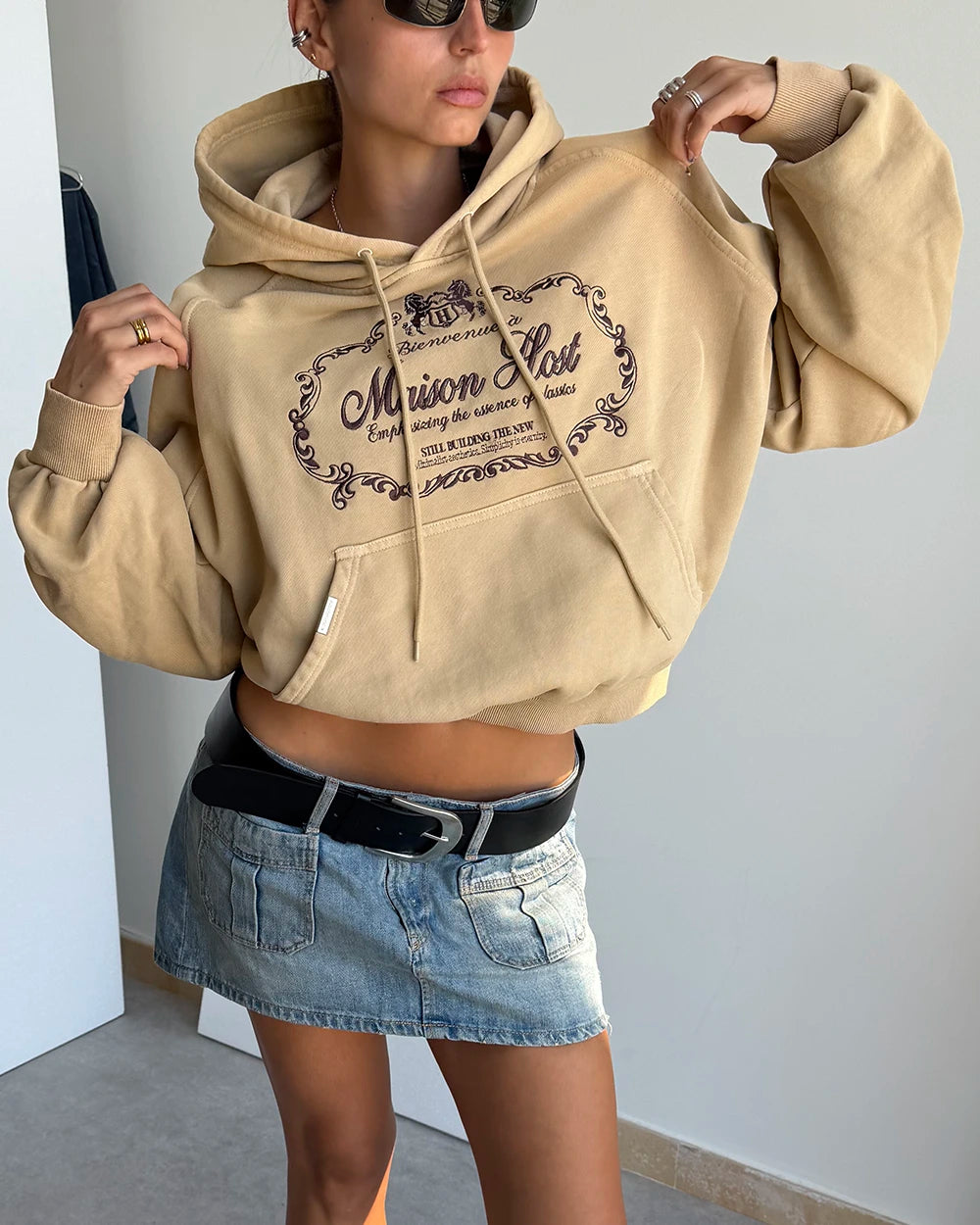 BIENVENUE HOODIE CAMEL
