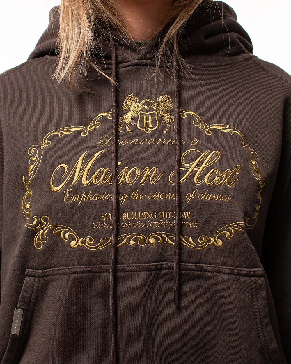 BIENVENUE HOODIE CHOCOLATE