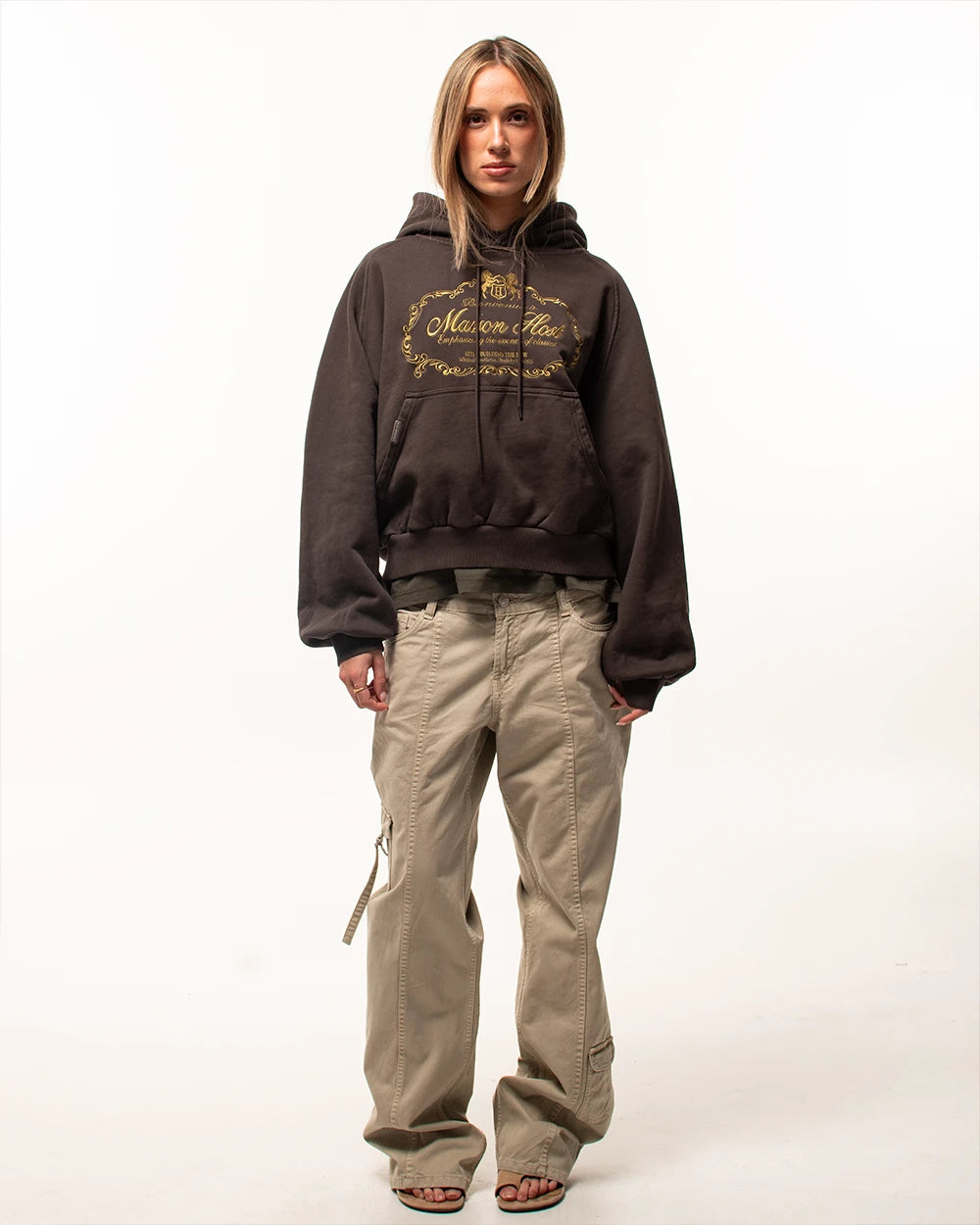 BIENVENUE HOODIE CHOCOLATE
