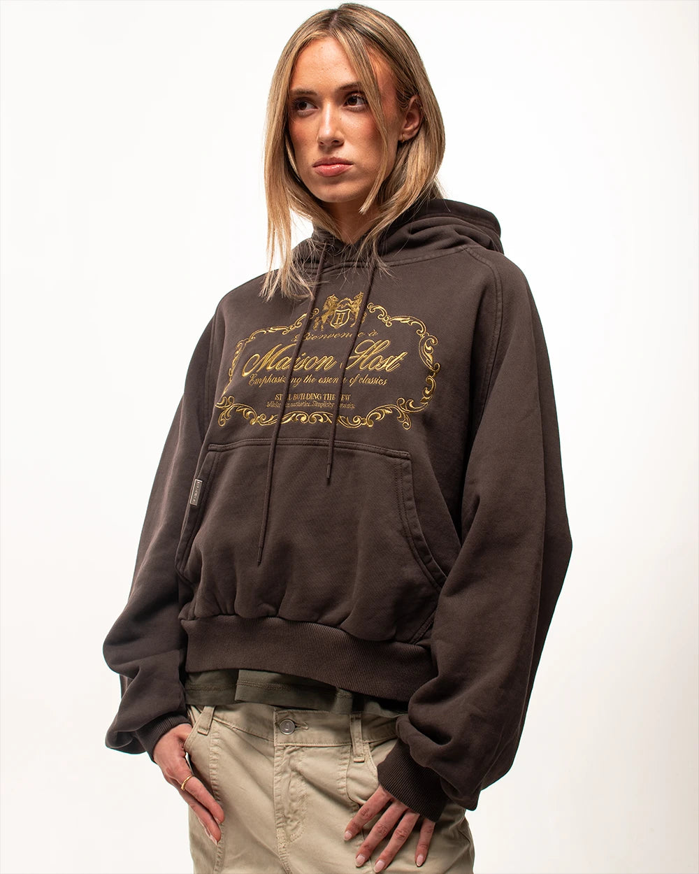 BIENVENUE HOODIE CHOCOLATE