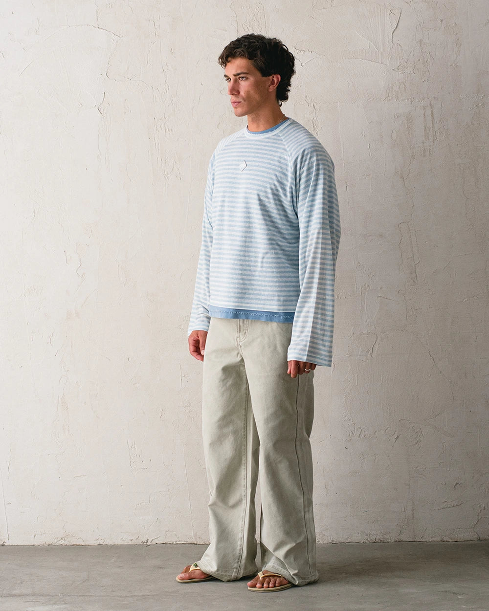 STRIPED RAG LONGSLEEVE BLUE