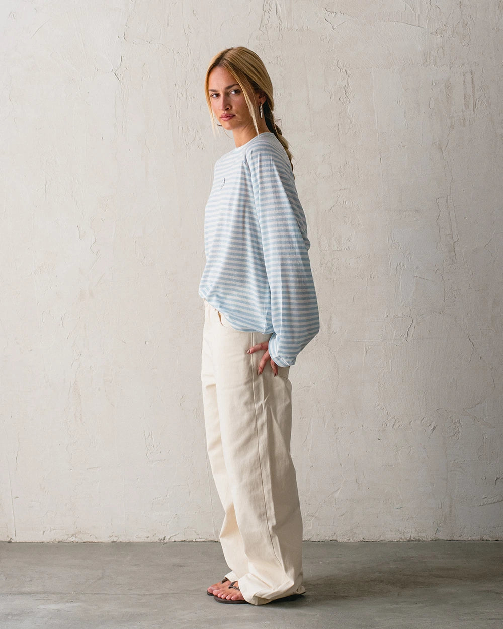 STRIPED RAG LONGSLEEVE BLUE