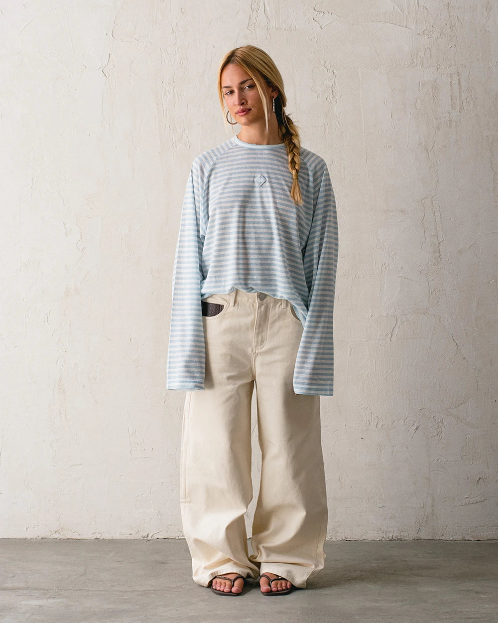 STRIPED RAG LONGSLEEVE BLUE