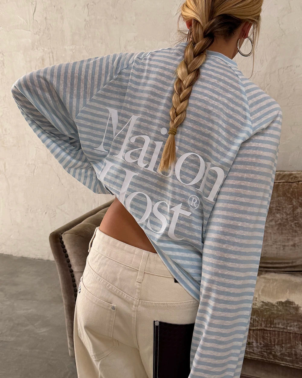 STRIPED RAG LONGSLEEVE BLUE