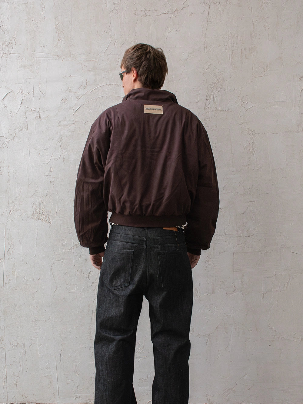 CAZADORA BOMBER DE ANTE MARRÓN