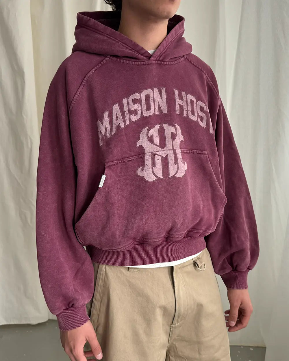 SUDADERA CON CAPUCHA BURDEOS HOMERUN