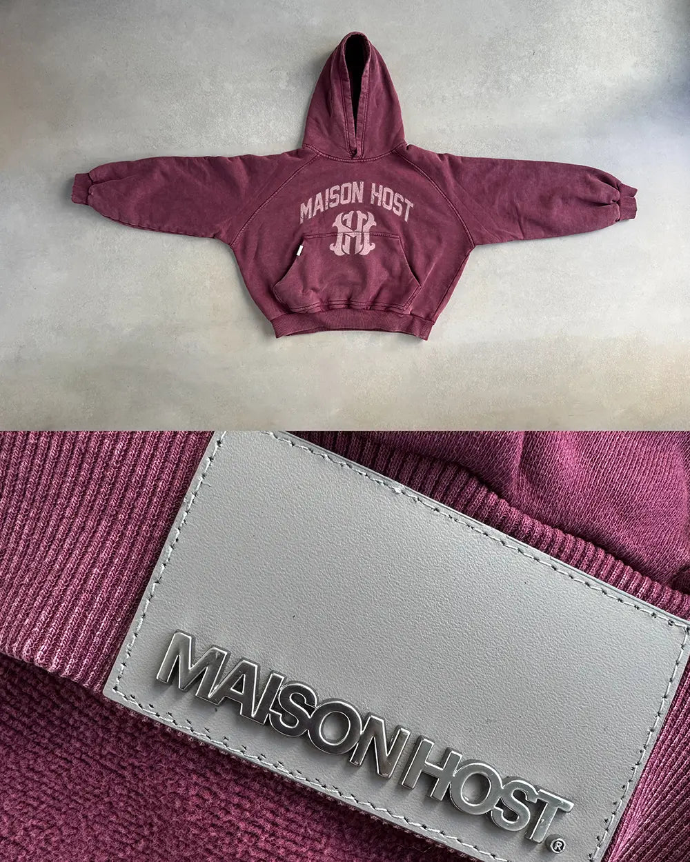 HOMERUN BURGUNDY HOODIE