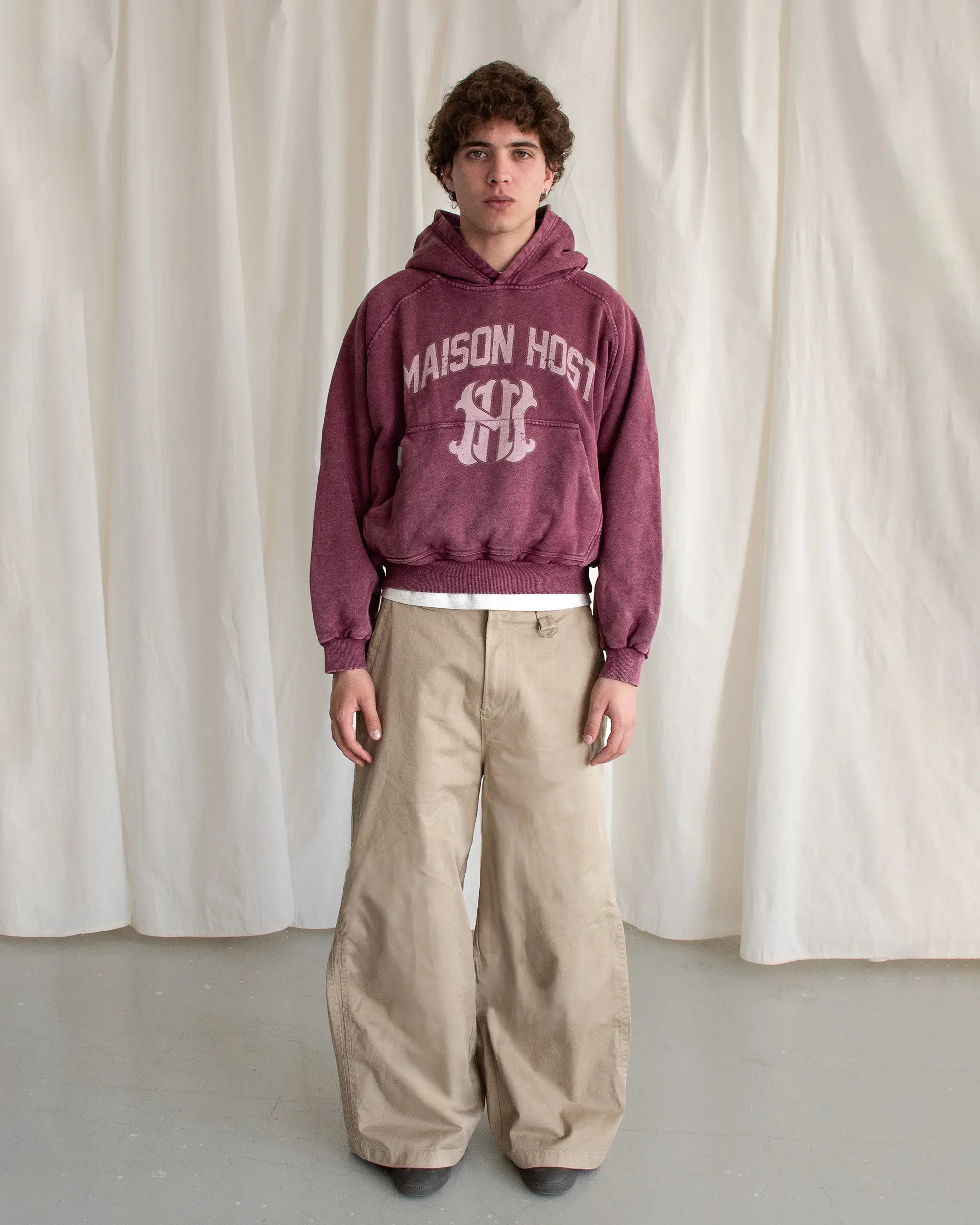 SUDADERA CON CAPUCHA BURDEOS HOMERUN