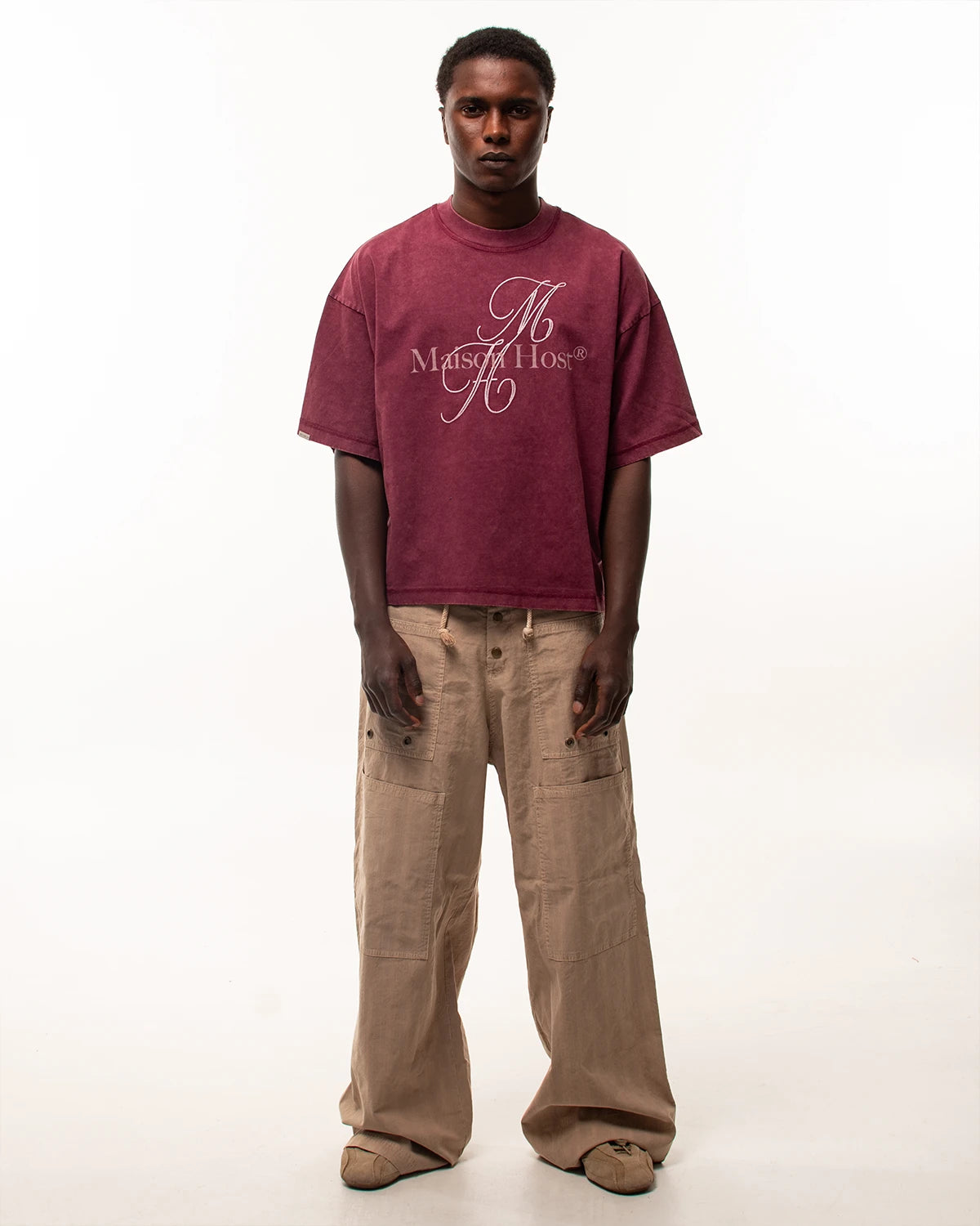 NEEDLE BURGUNDY TEE