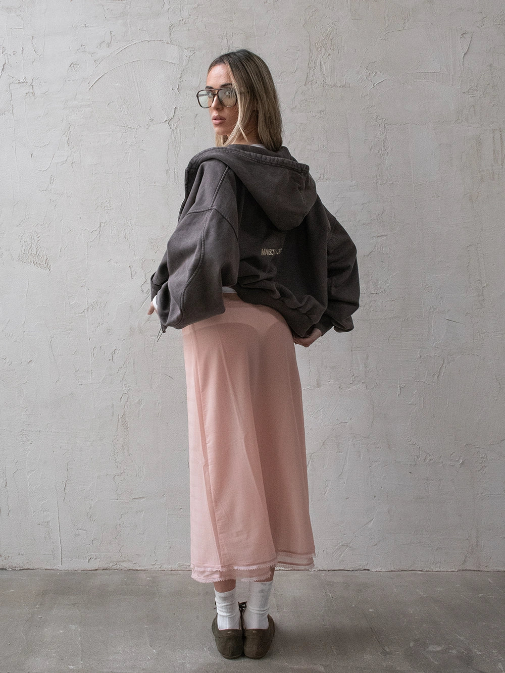 ERODE WAVE ZIPPED HOODIE CHOCOLATE