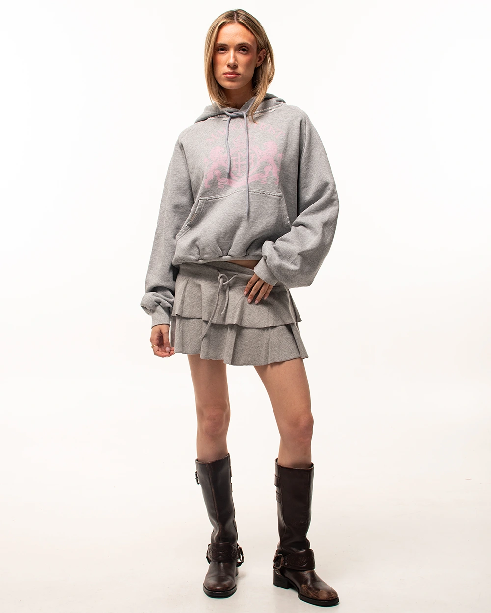 CREST GREY HOODIE