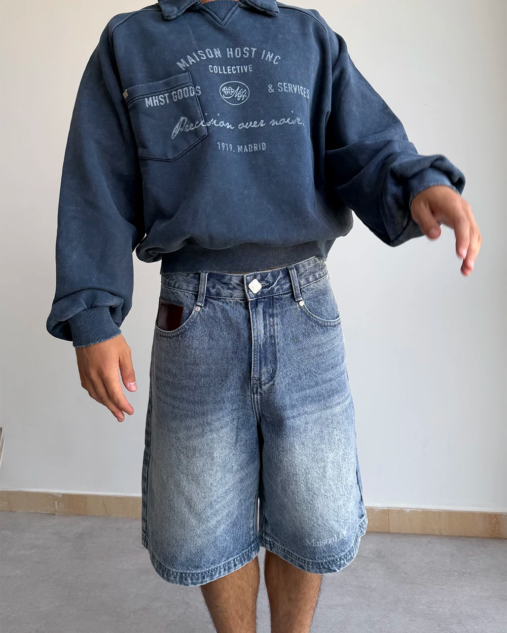MH WASHED DENIM SHORTS