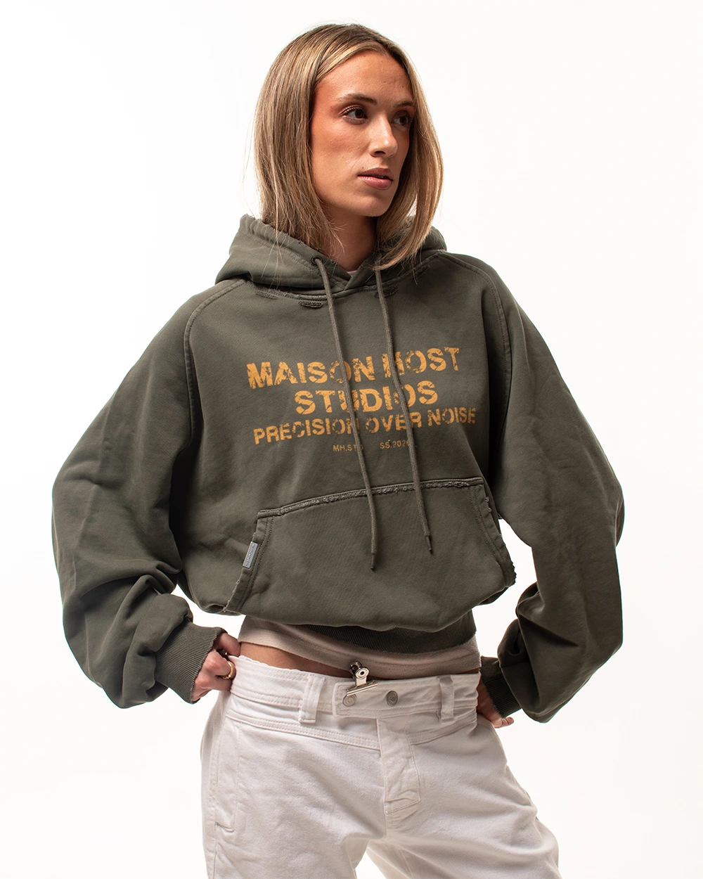 STATEMENT GREEN HOODIE
