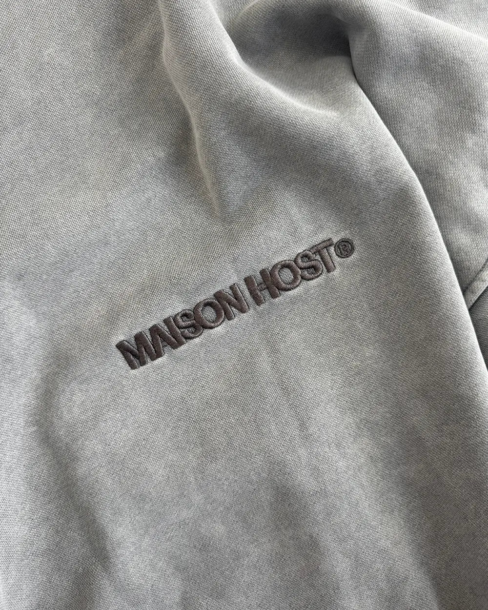 ERODE WAVE ZIPPED HOODIE GREY