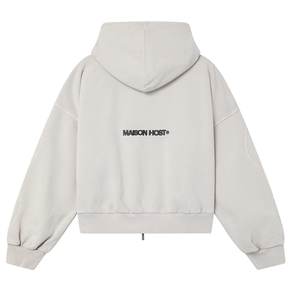 SUDADERA CON CAPUCHA CON CREMALLERA ERODE WAVE OREO