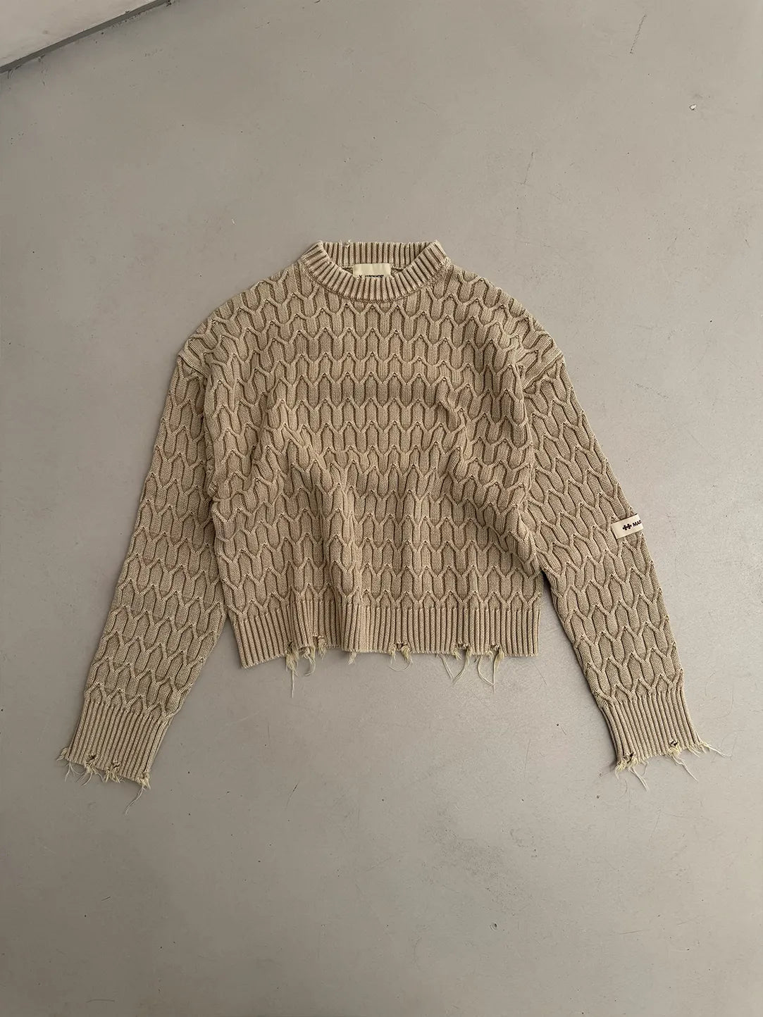 HERRINGBONE BEIGE KNIT
