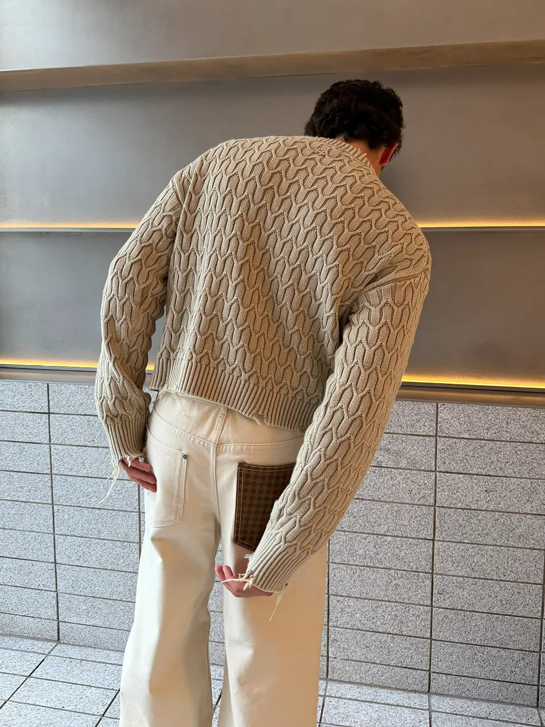 HERRINGBONE BEIGE KNIT