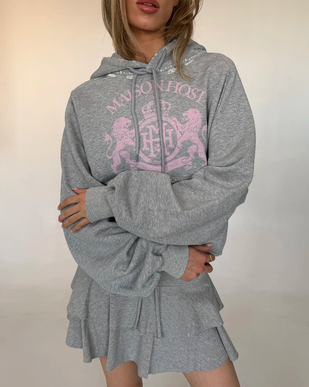 CREST GREY HOODIE