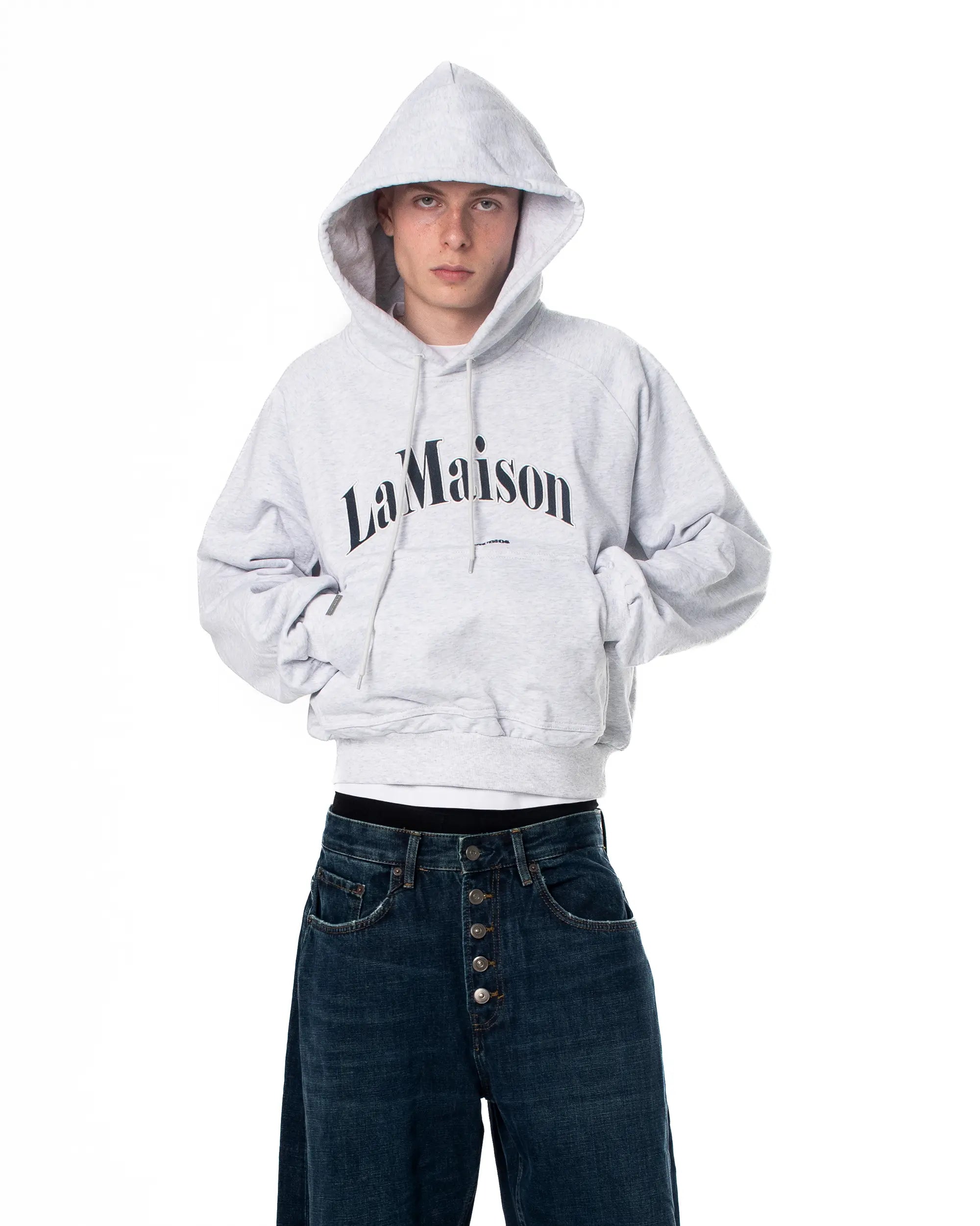 SUDADERA CON CAPUCHA GRIS LAMAISON 2.0