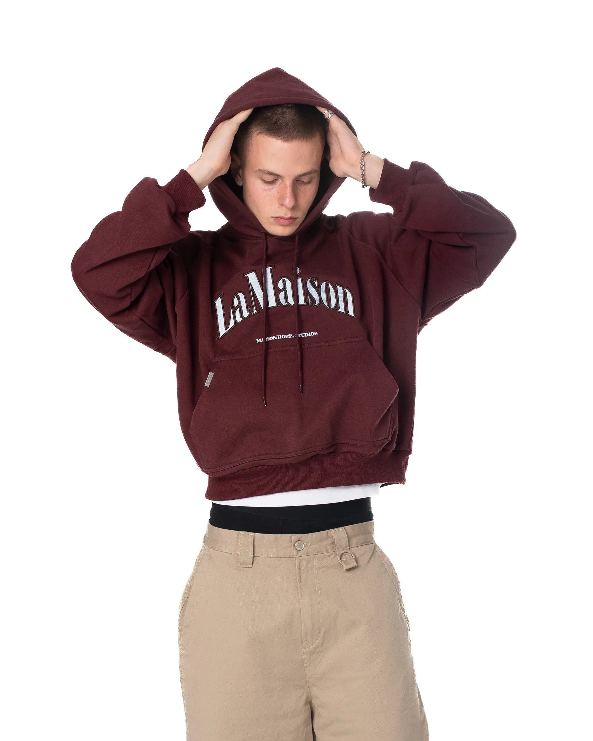 SUDADERA CON CAPUCHA LAMAISON BURGUNDY 2.0
