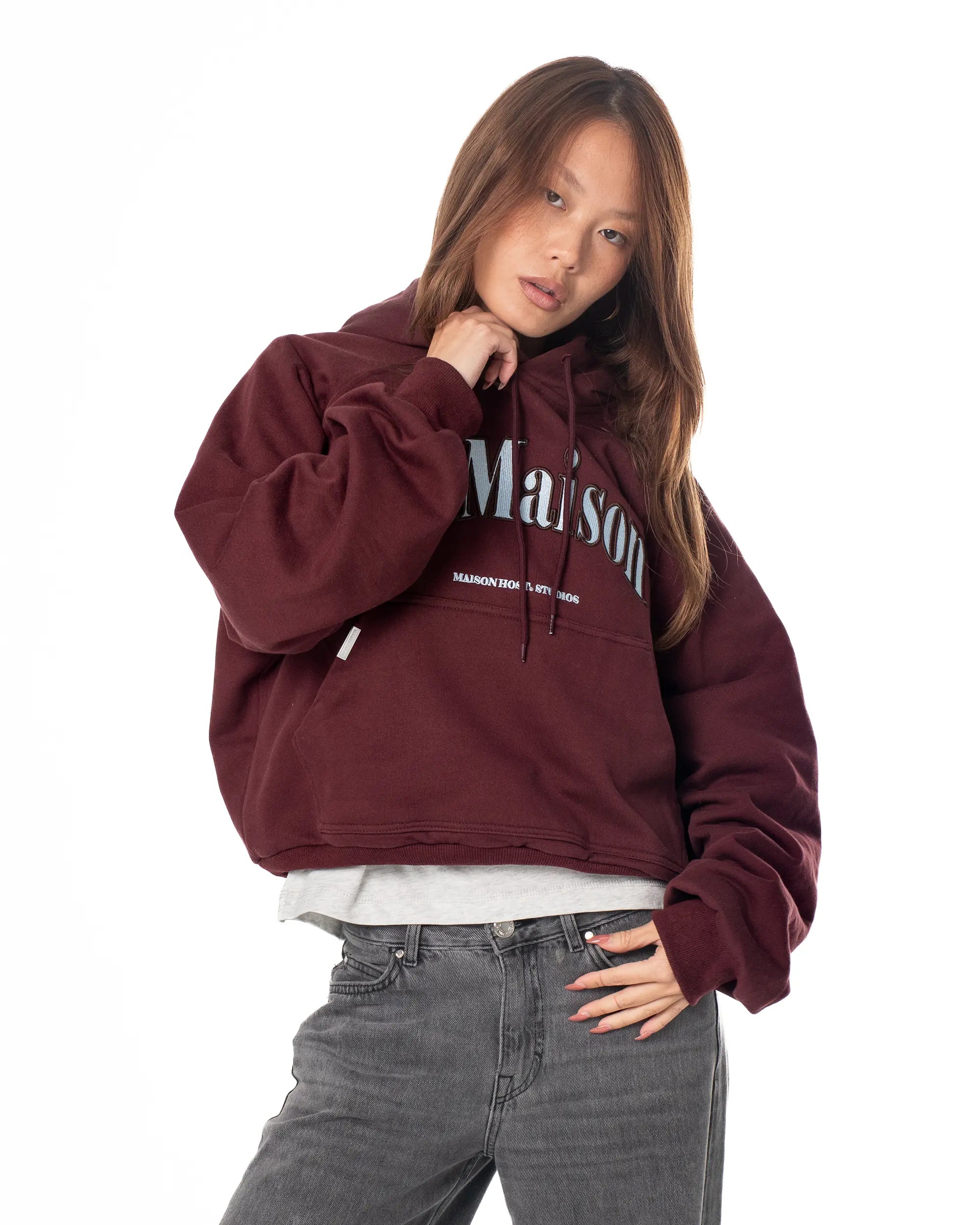 SUDADERA CON CAPUCHA LAMAISON BURGUNDY 2.0