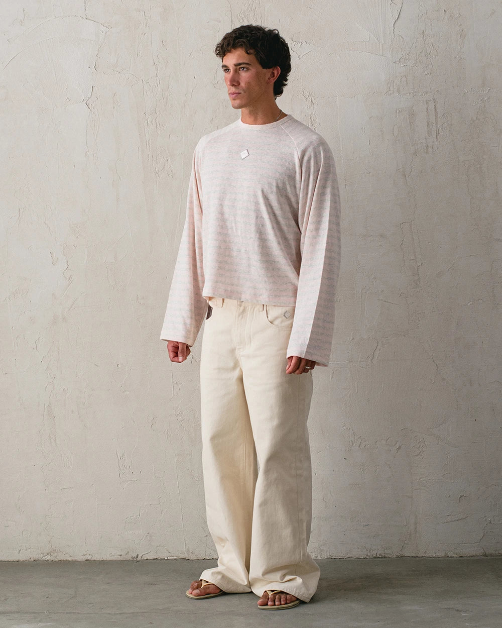 STRIPED RAG LONGSLEEVE PINK