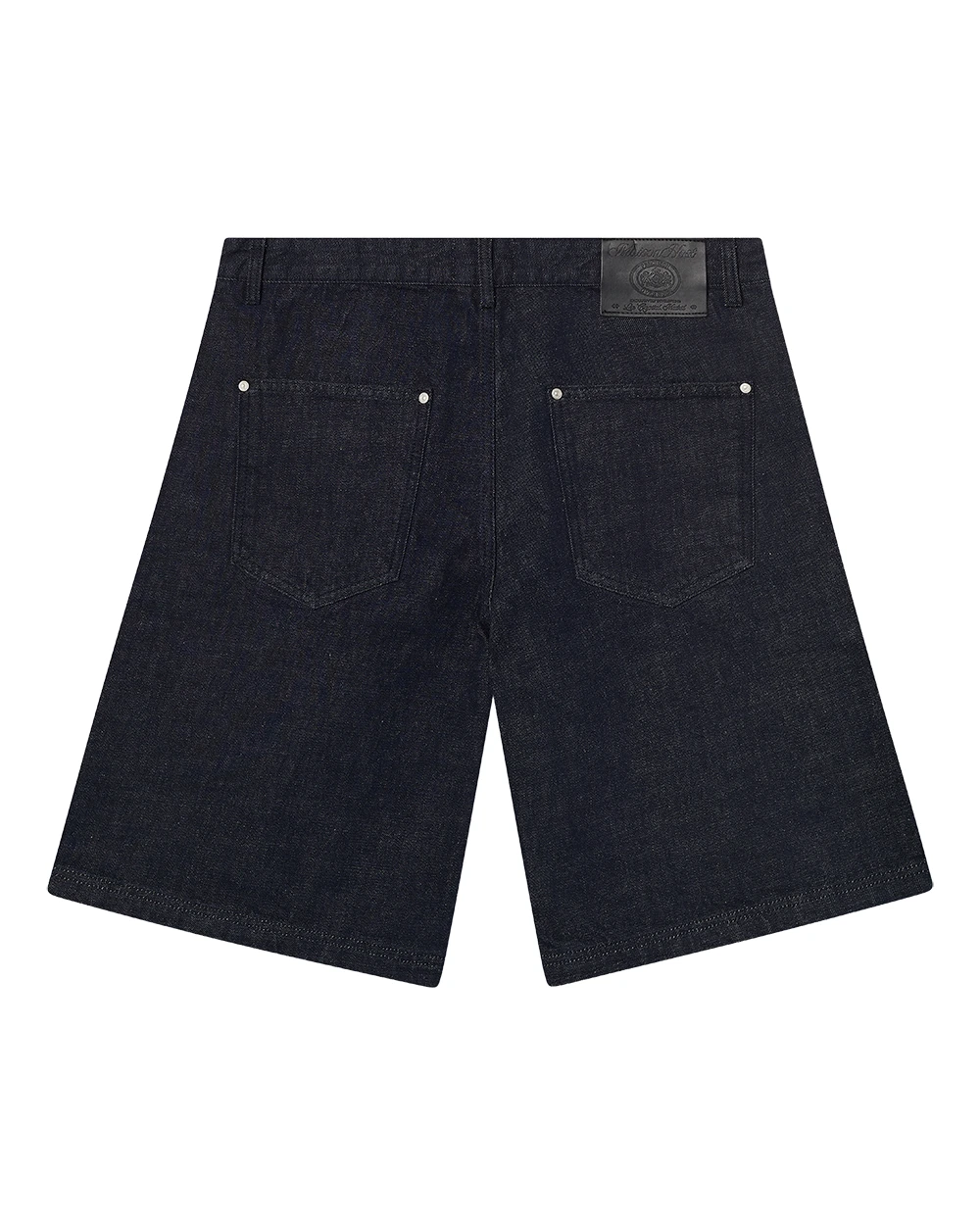 RAW DENIM PLEATED SHORTS