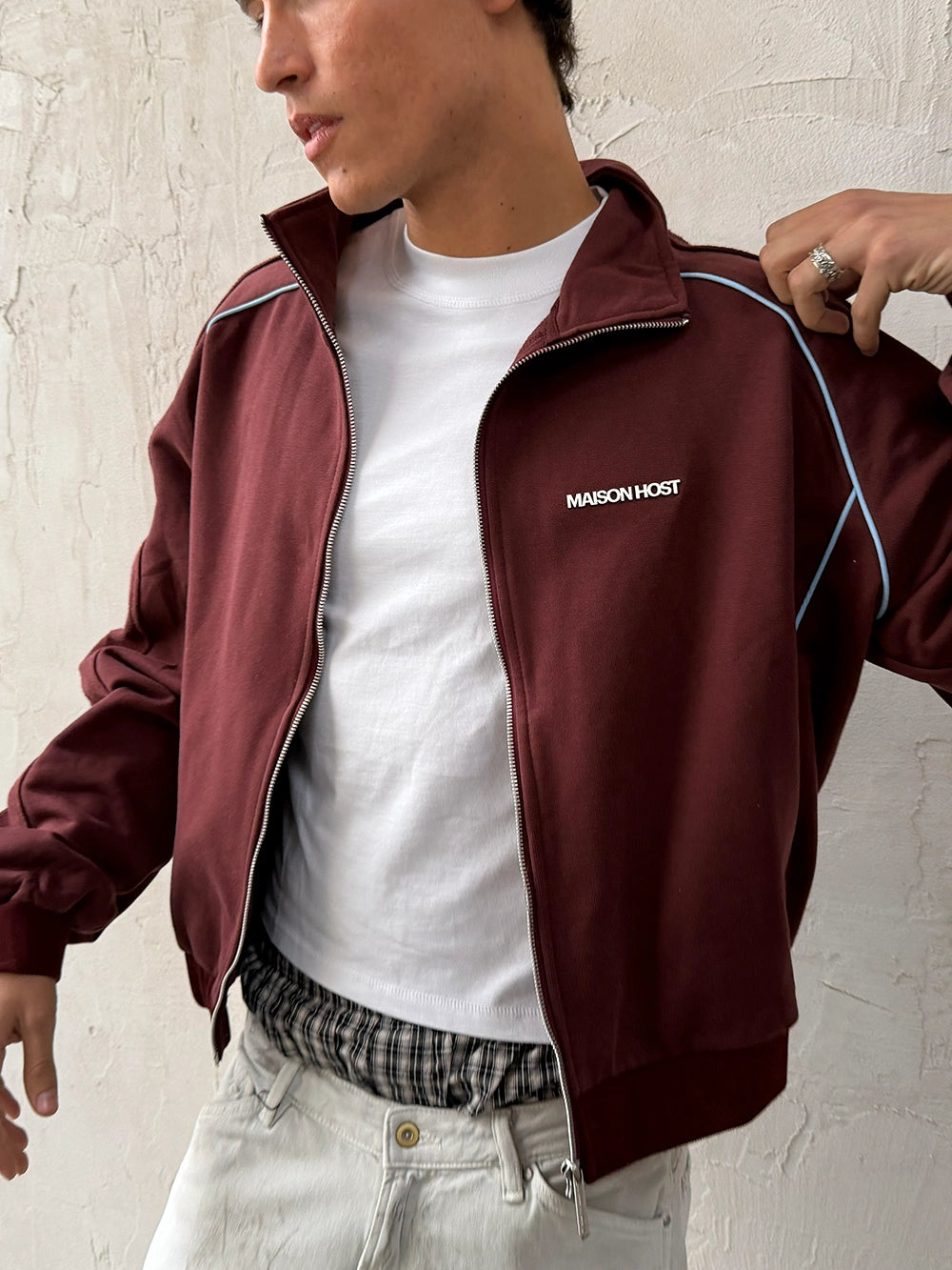 CAZADORA REVERSIBLE BURDEOS