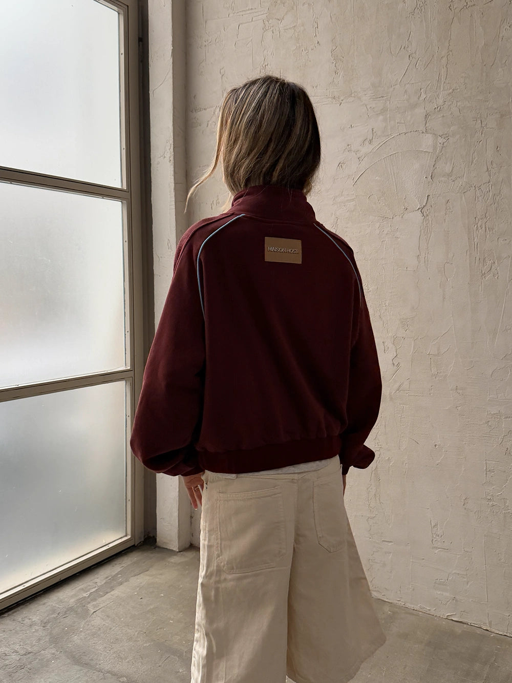 CAZADORA REVERSIBLE BURDEOS