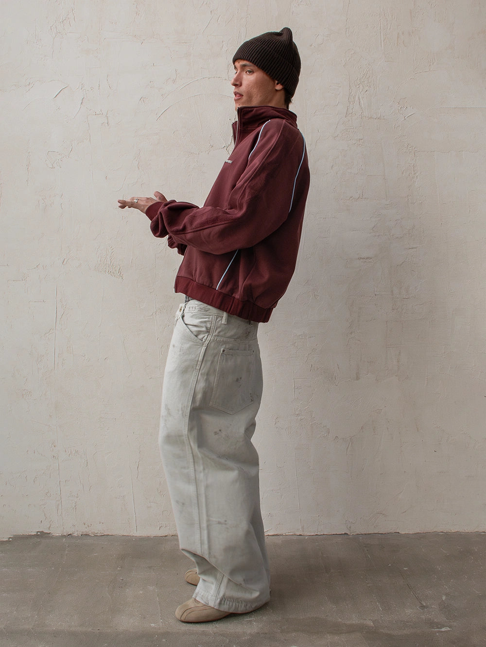 CAZADORA REVERSIBLE BURDEOS