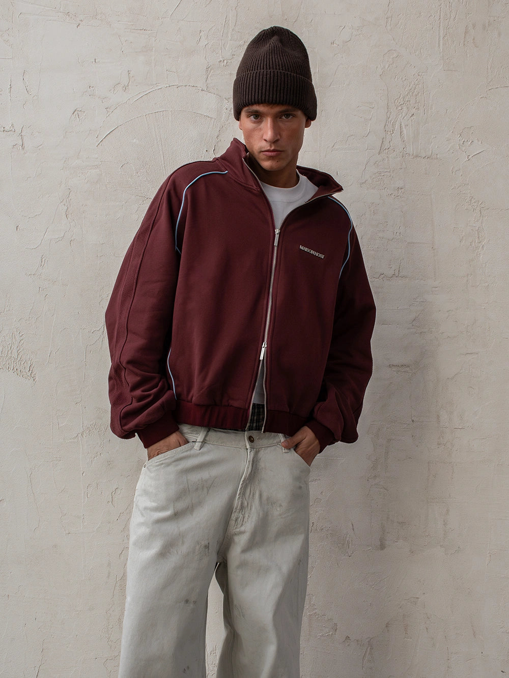 CAZADORA REVERSIBLE BURDEOS