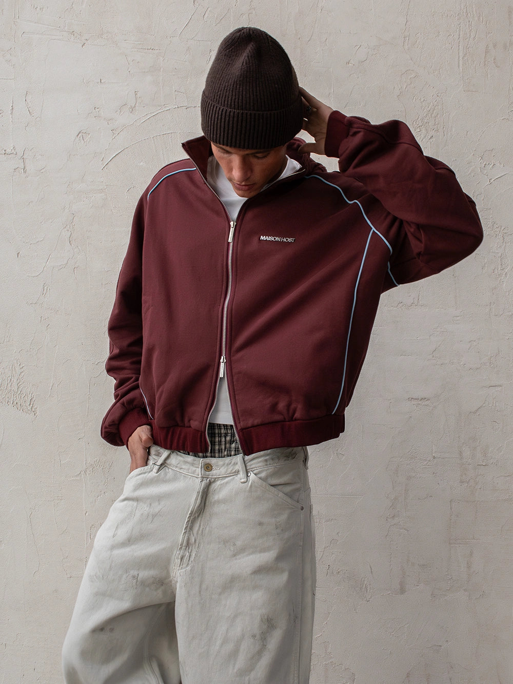 CAZADORA REVERSIBLE BURDEOS