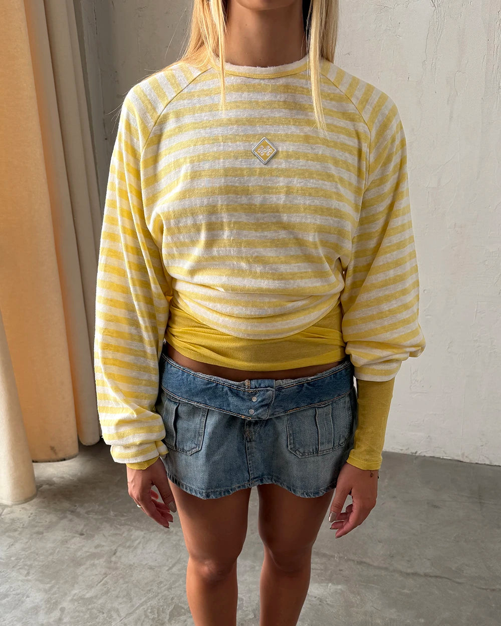 STRIPED RAG LONGSLEEVE YELLOW