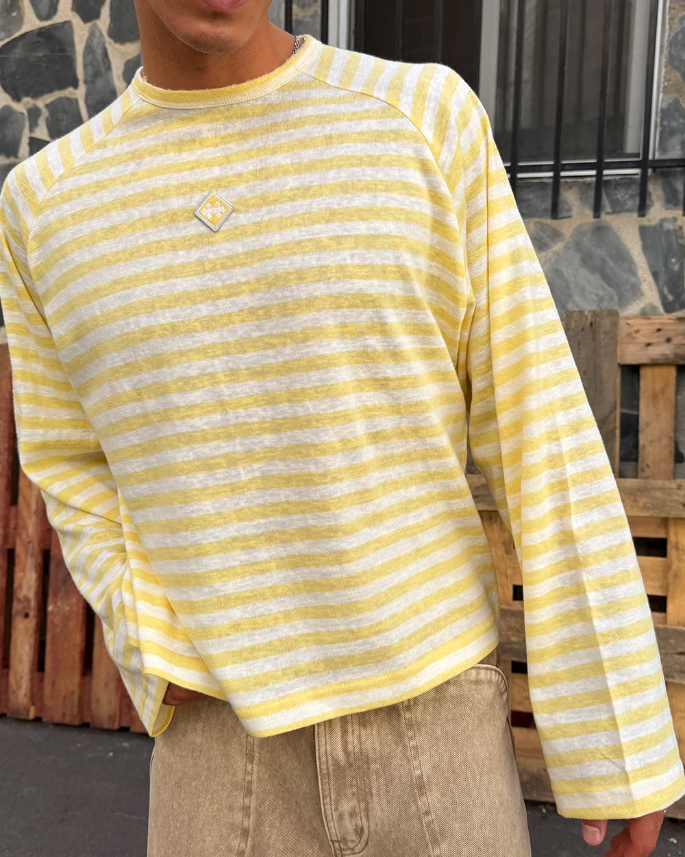 STRIPED RAG LONGSLEEVE YELLOW