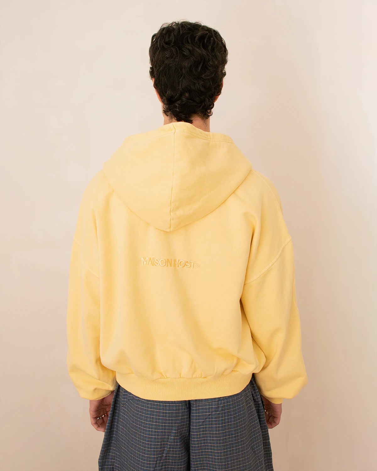 ERODE WAVE ZIPPED HOODIE YELLOW