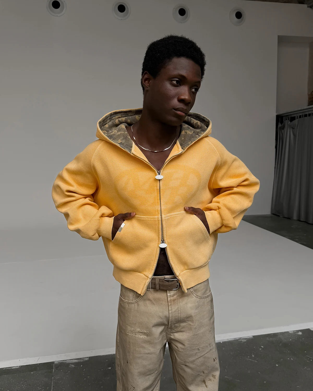 Sudadera con capucha y cremallera MHSTR Waffle