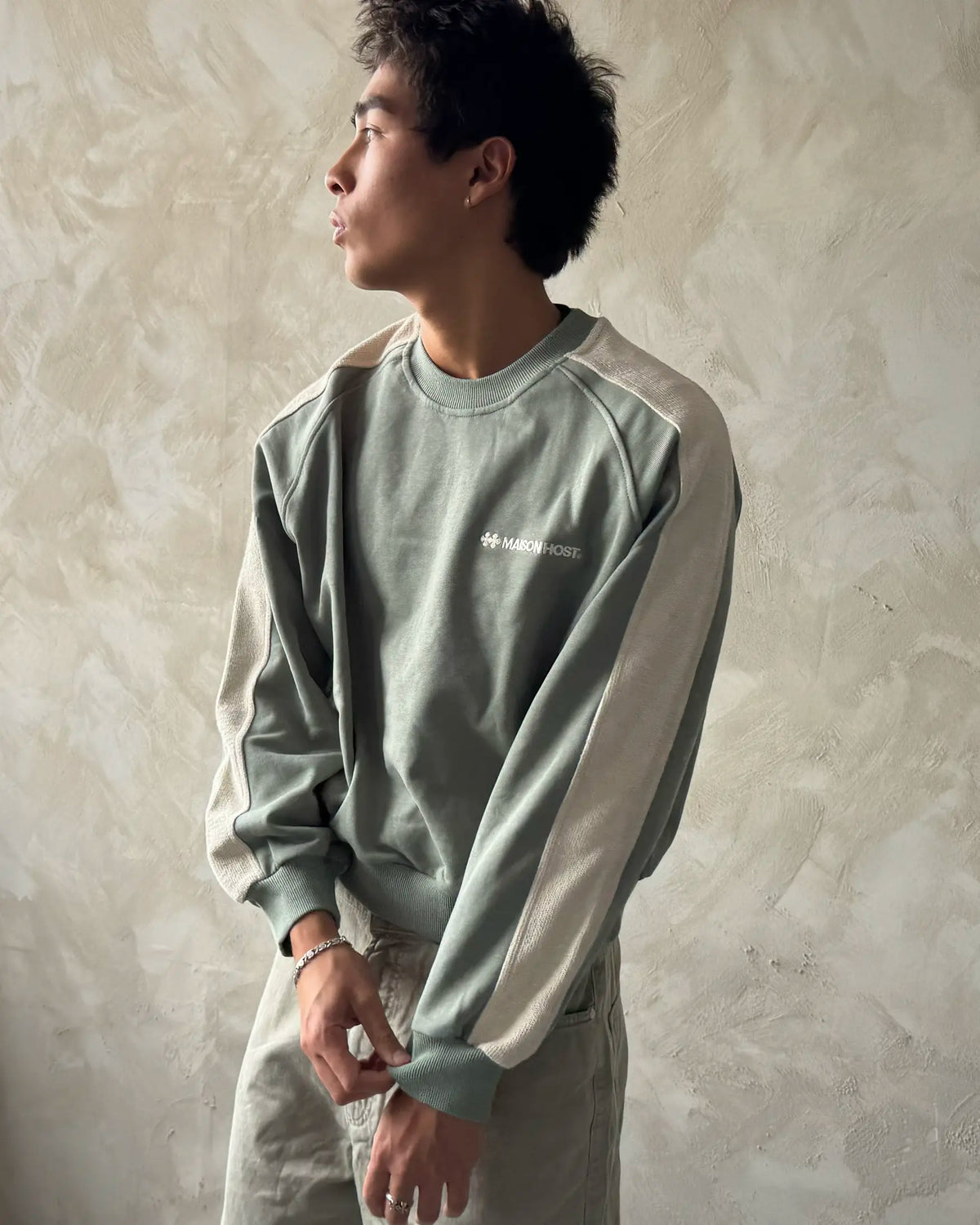 REVERSE BAND CREWNECK GREEN