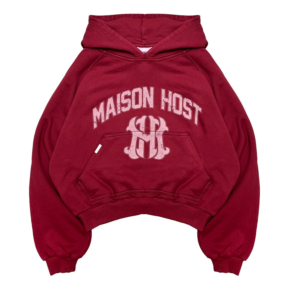 SUDADERA CON CAPUCHA ROJA TEÑIDA HOMERUN