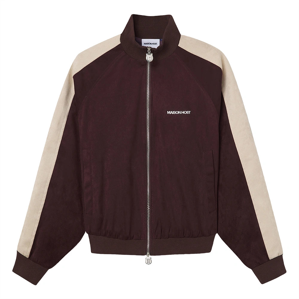 SUEDE TRACK JACKET BEAN