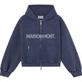 ERODE WAVE ZIPPED HOODIE NAVY