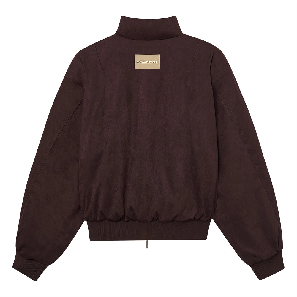 CAZADORA BOMBER DE ANTE MARRÓN