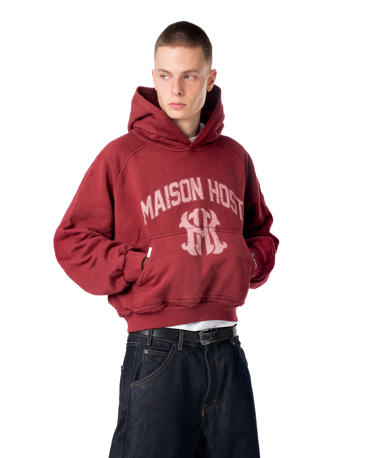 HOMERUN DYED RED HOODIE