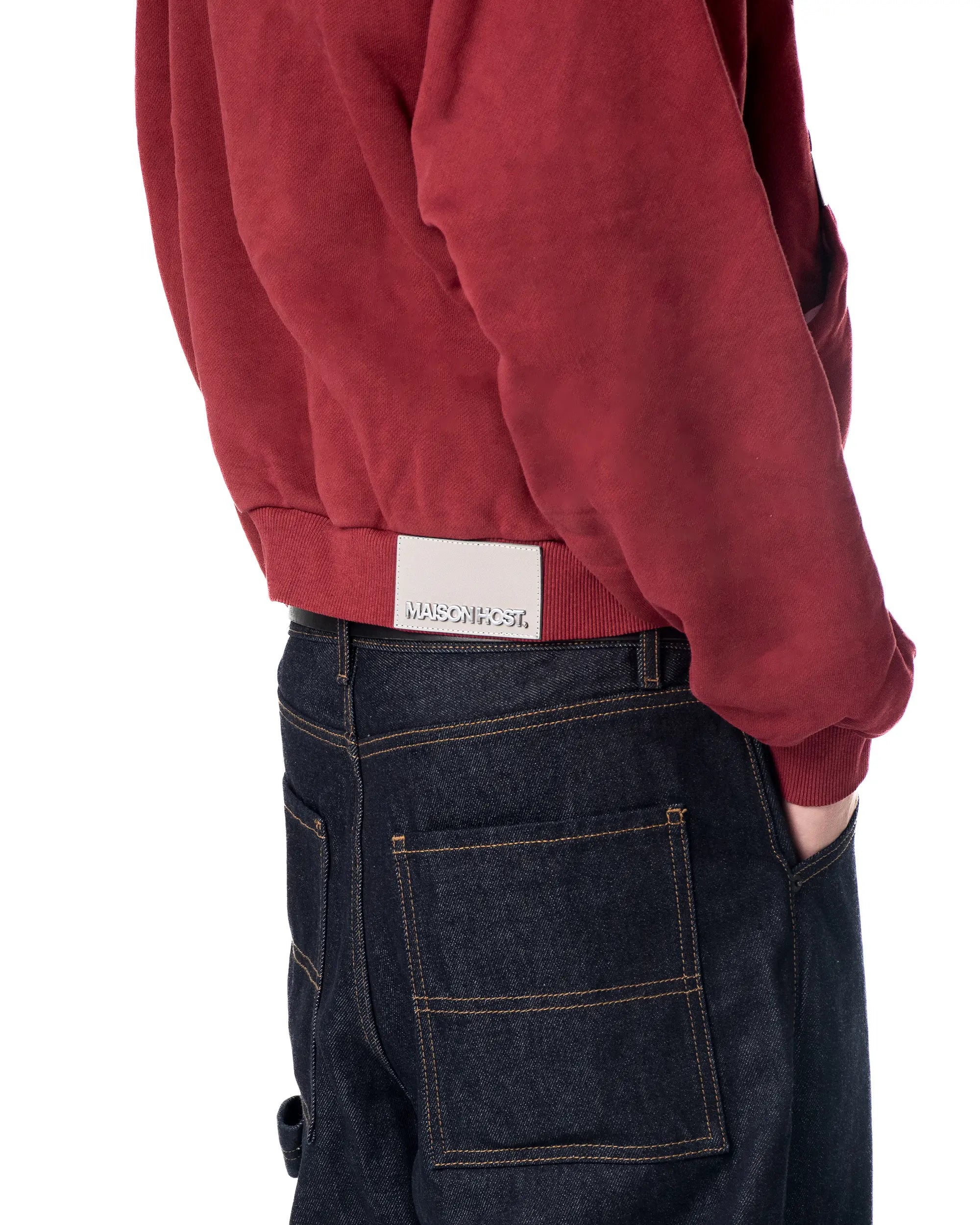 SUDADERA CON CAPUCHA ROJA TEÑIDA HOMERUN