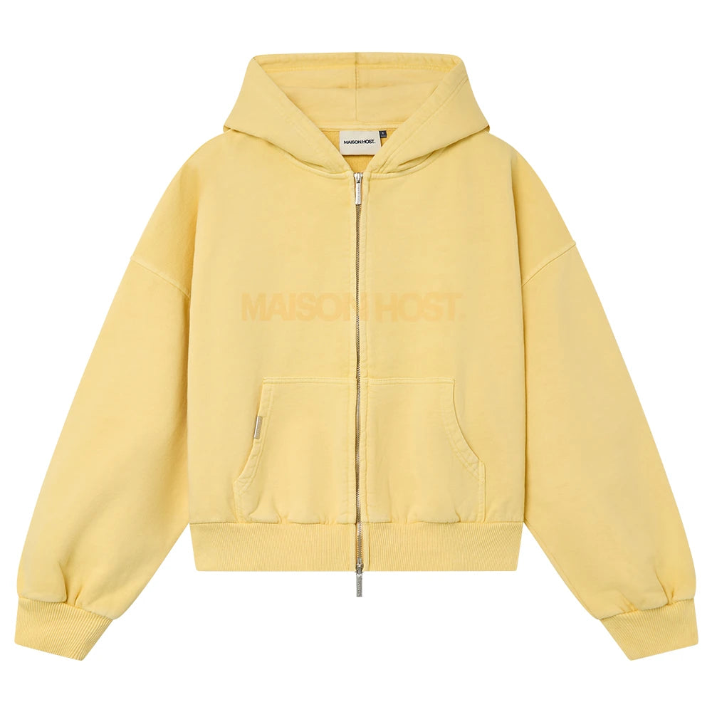 ERODE WAVE ZIPPED HOODIE YELLOW