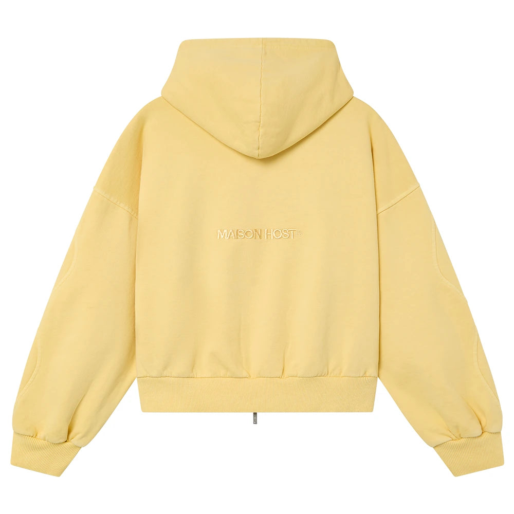 ERODE WAVE ZIPPED HOODIE YELLOW