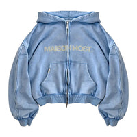 ERODE WAVE ZIPPED HOODIE SKY BLUE