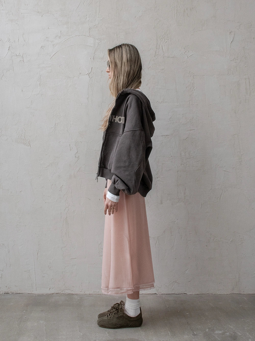 ERODE WAVE ZIPPED HOODIE CHOCOLATE